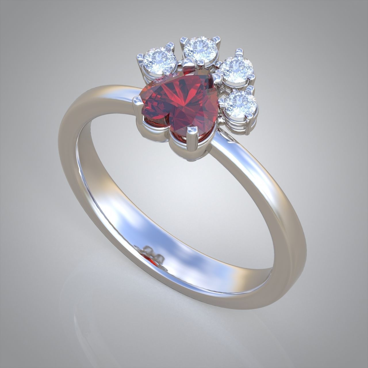 Diamond ring 0388 3D printable model10 3D print model_2