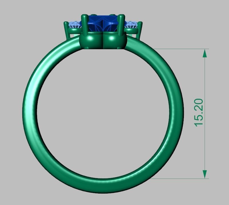 Diamond ring 0388 3D printable model10 3D print model_12