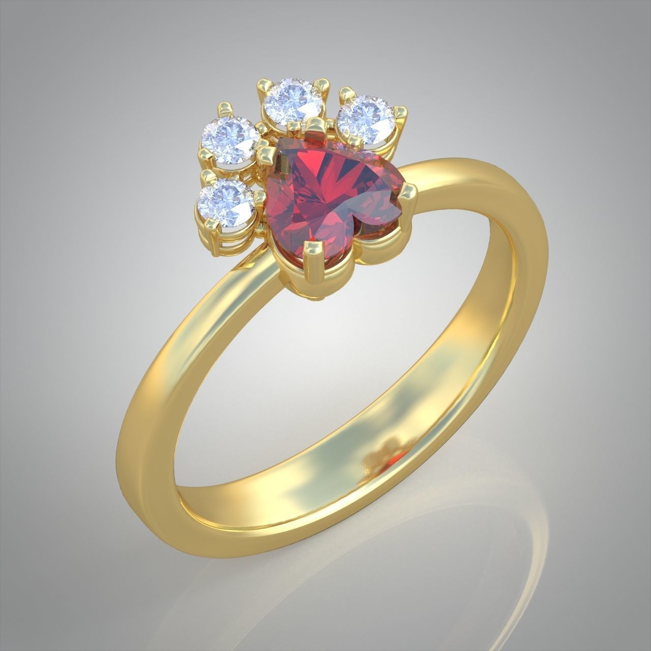 Diamond ring 0388 3D printable model10 3D print model_4
