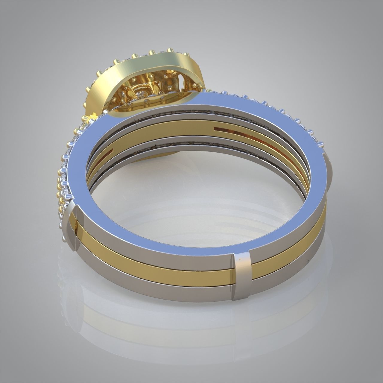 Diamond ring 0389 3D printable model 9 3D print model_13