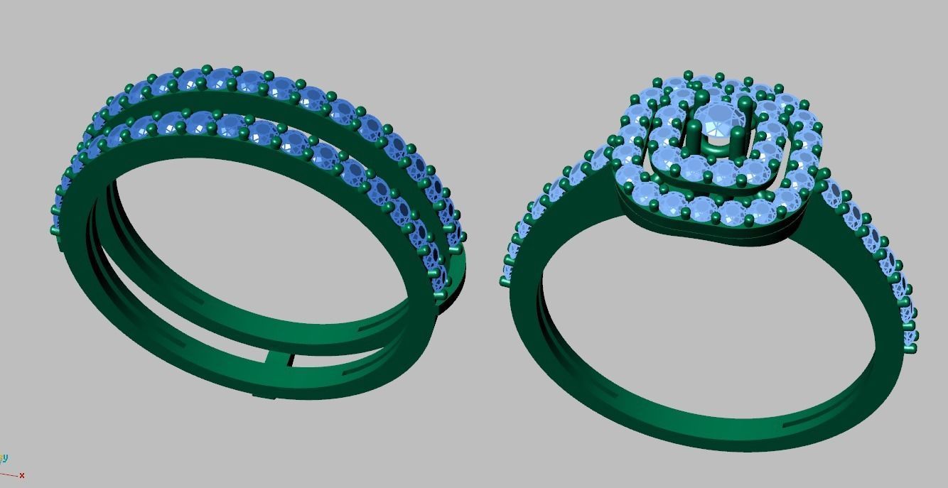 Diamond ring 0389 3D printable model 9 3D print model_15