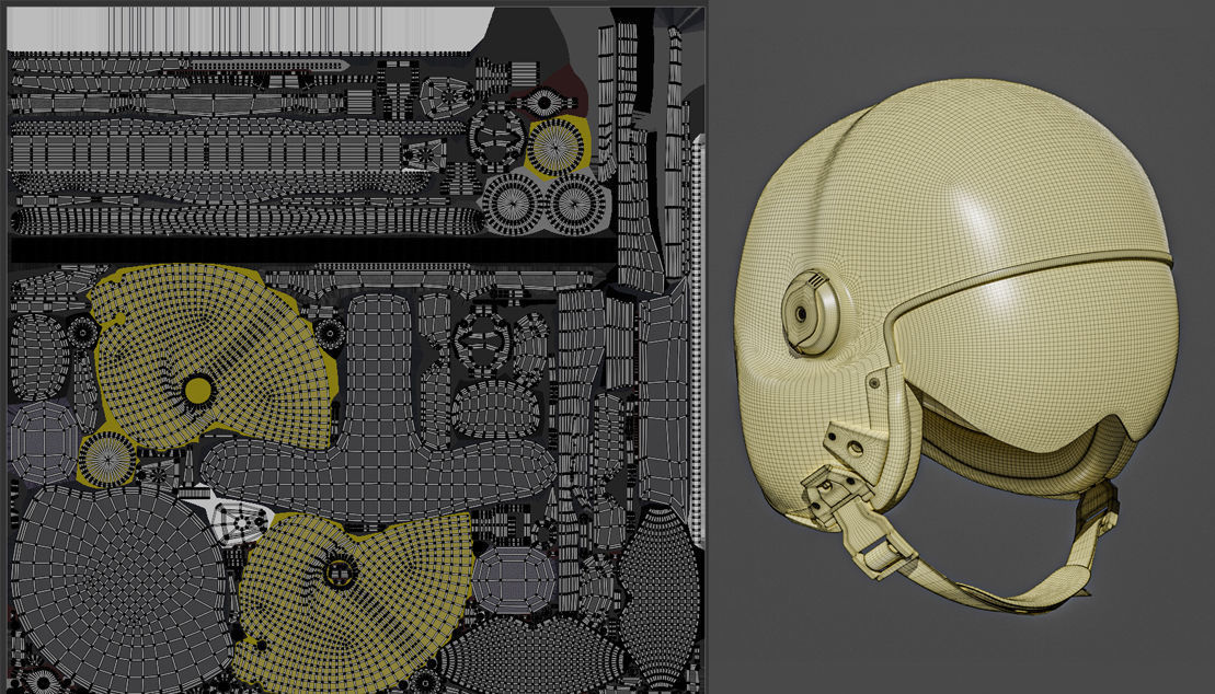 Msa gallet lh050 Pilot Helmet 3D model_5