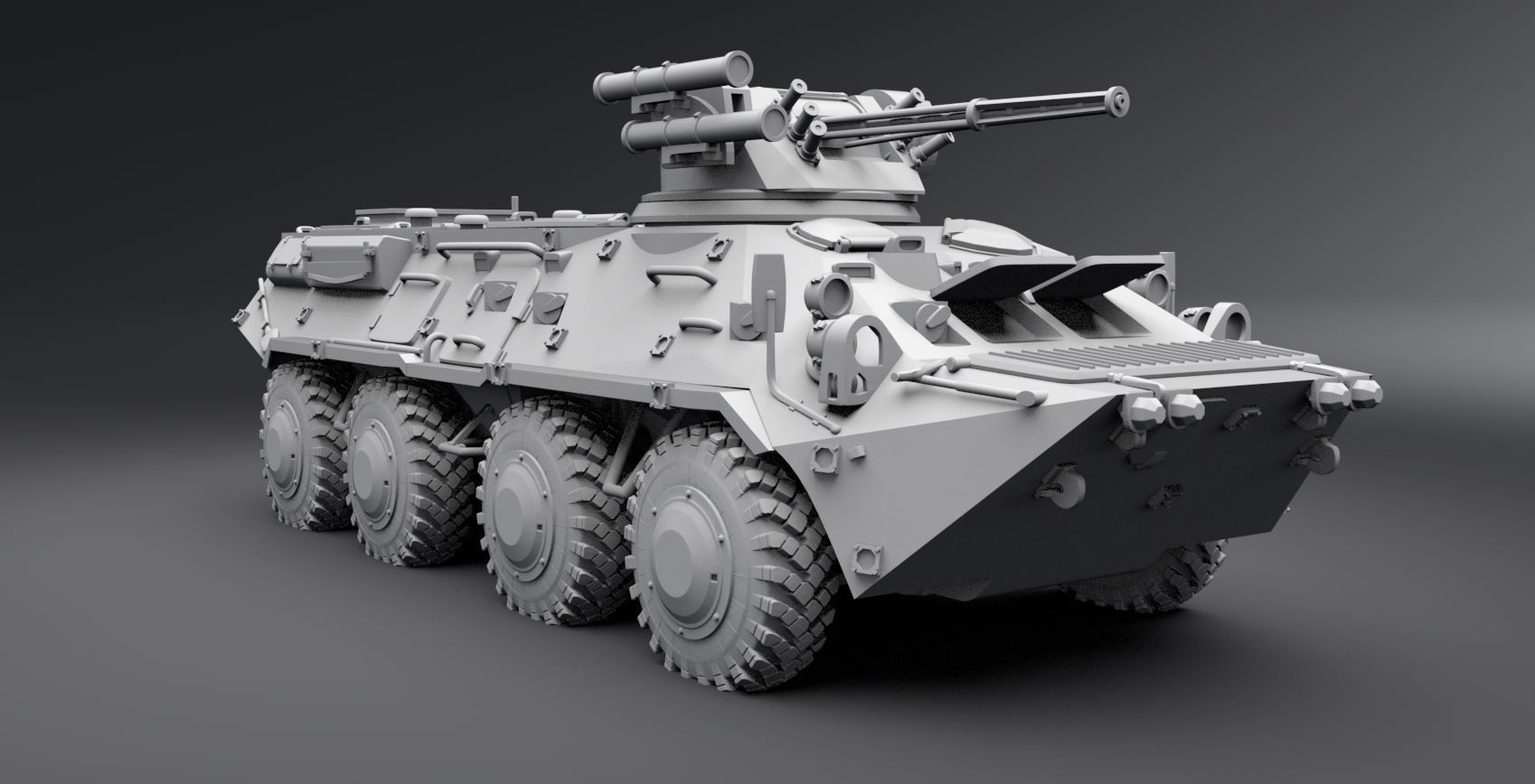 BTR 3eU1 Scale model 3D model 3D printable | CGTrader