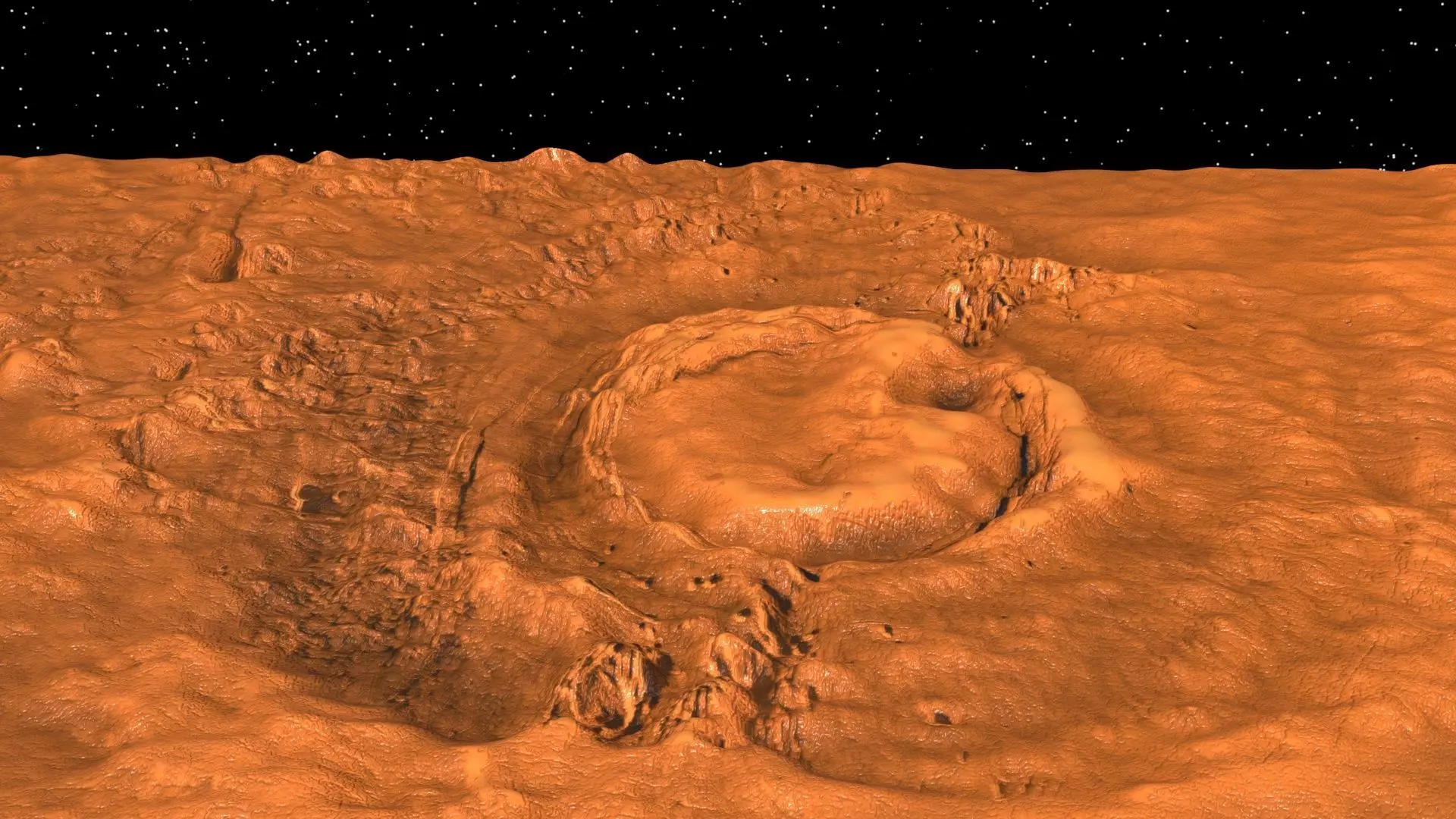 Mars Volcano 3D model_0