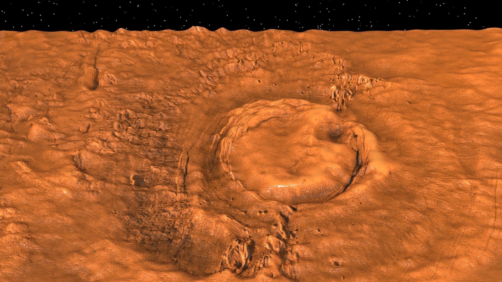 Mars Volcano 3D model_9