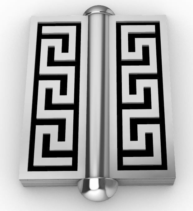 Lock bracelet or necklace clasp  3D print model_3