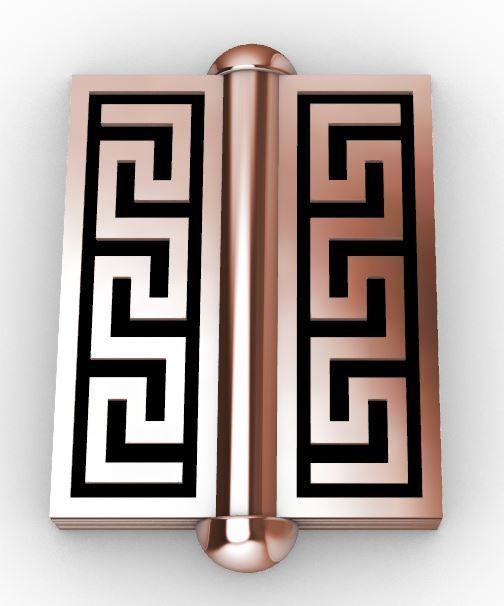 Lock bracelet or necklace clasp  3D print model_2