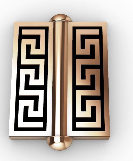 Lock bracelet or necklace clasp  3D print model_5