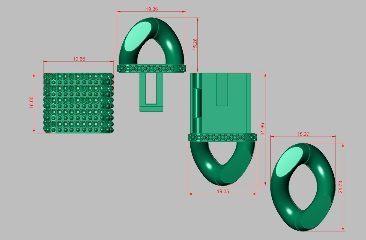 Bracelet model 3D printable model 0031-15 3D print model_14