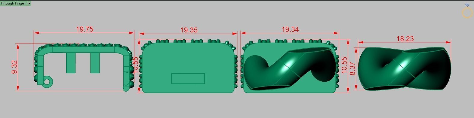 Bracelet model 3D printable model 0031-15 3D print model_12