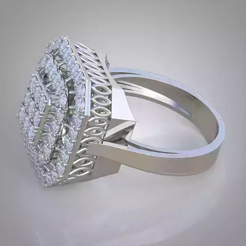 Diamond ring 0585 3D printable model 