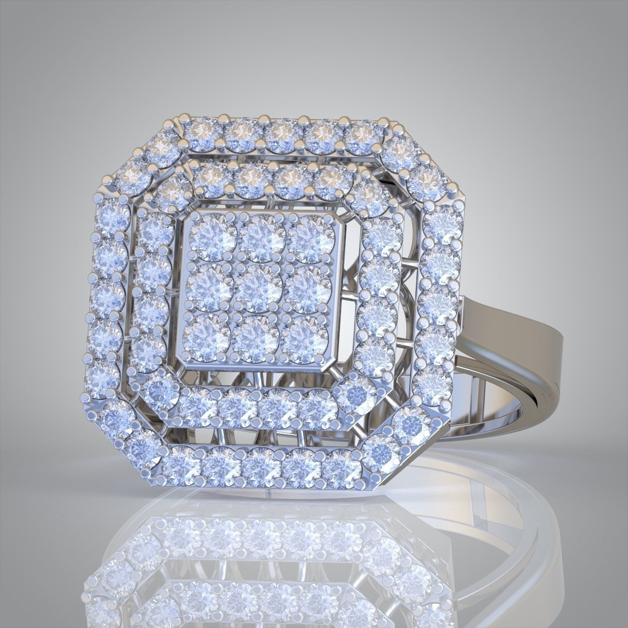 Diamond ring 0585 3D printable model  3D print model_8
