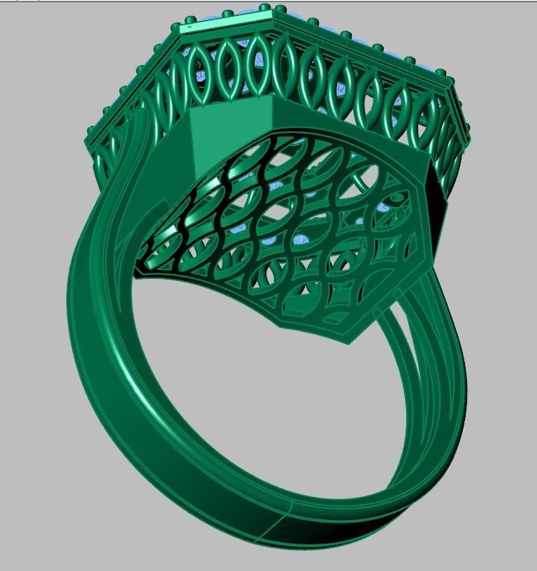 Diamond ring 0585 3D printable model  3D print model_16