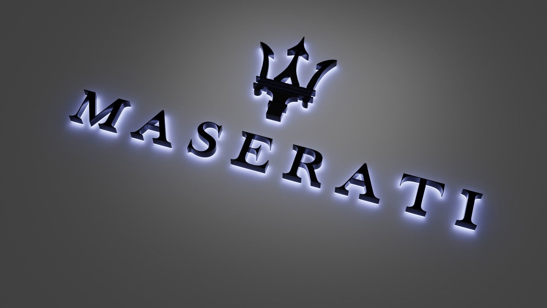 Maserati 3d logo 3D model_3