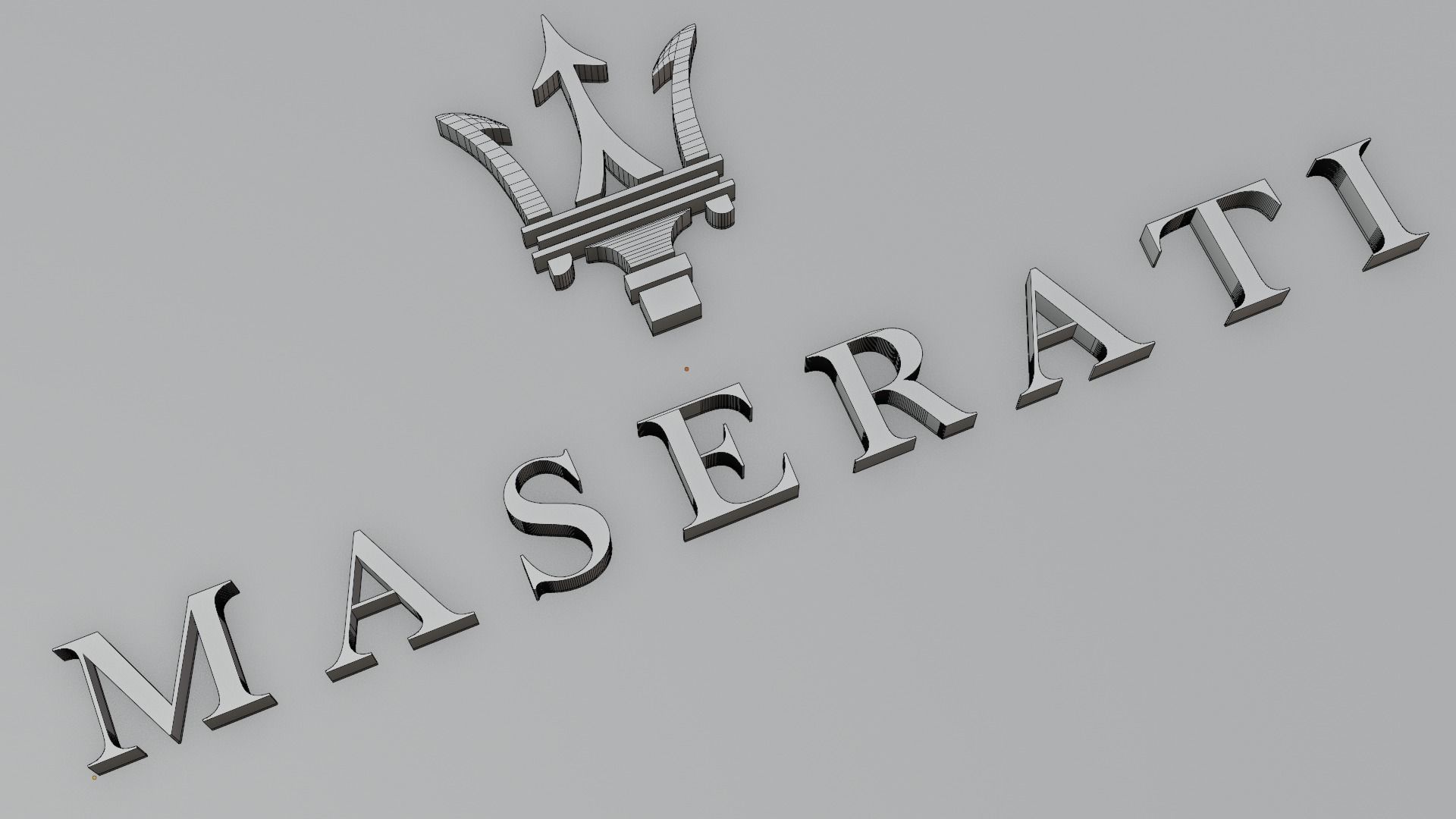 Maserati 3d logo 3D model_7