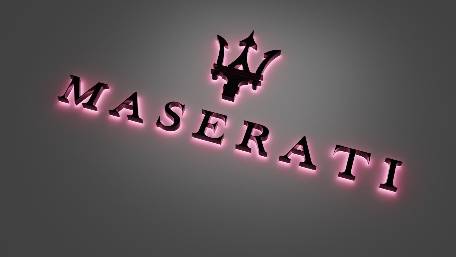 Maserati 3d logo 3D model_2