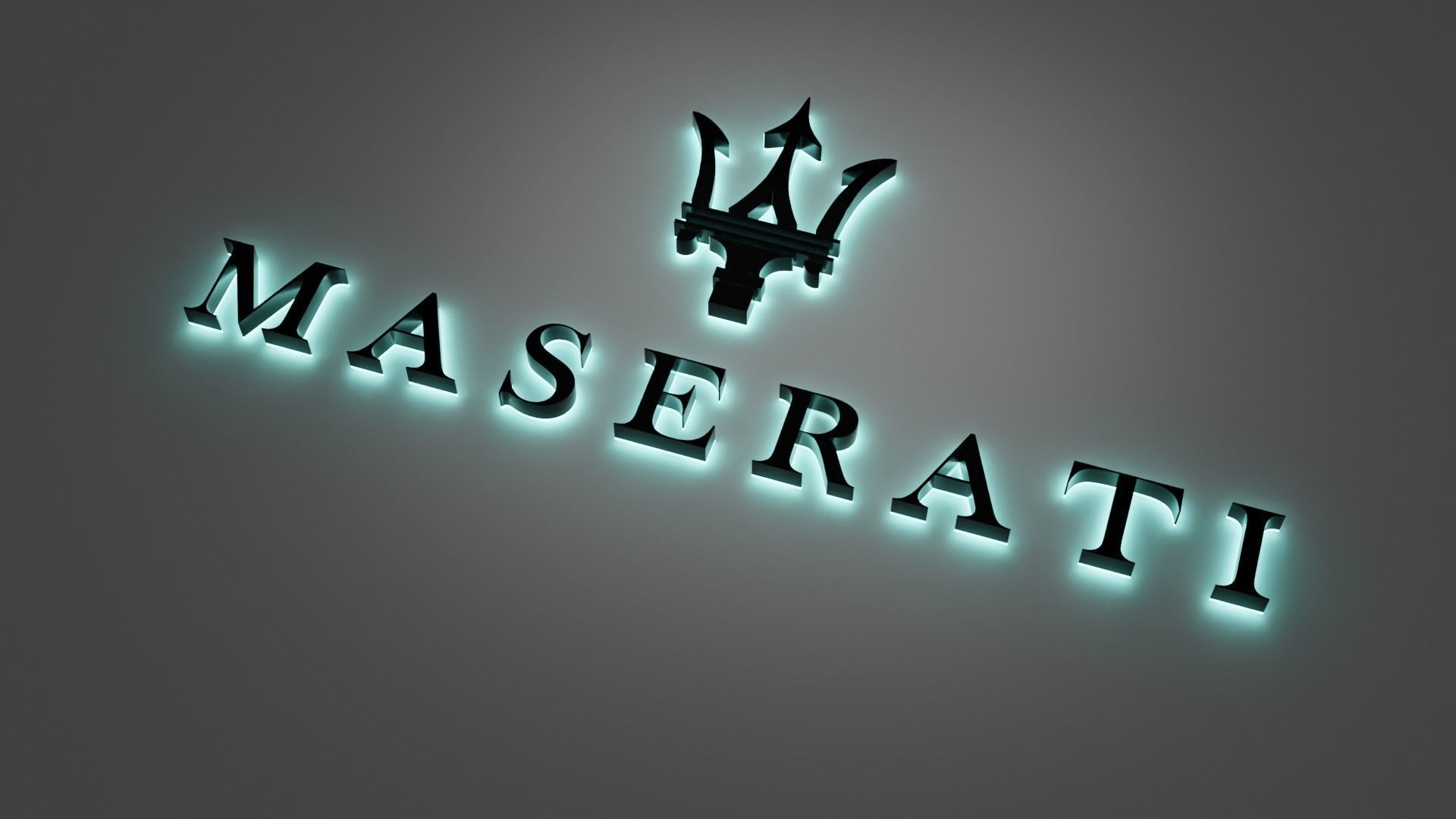 Maserati 3d logo 3D model_4