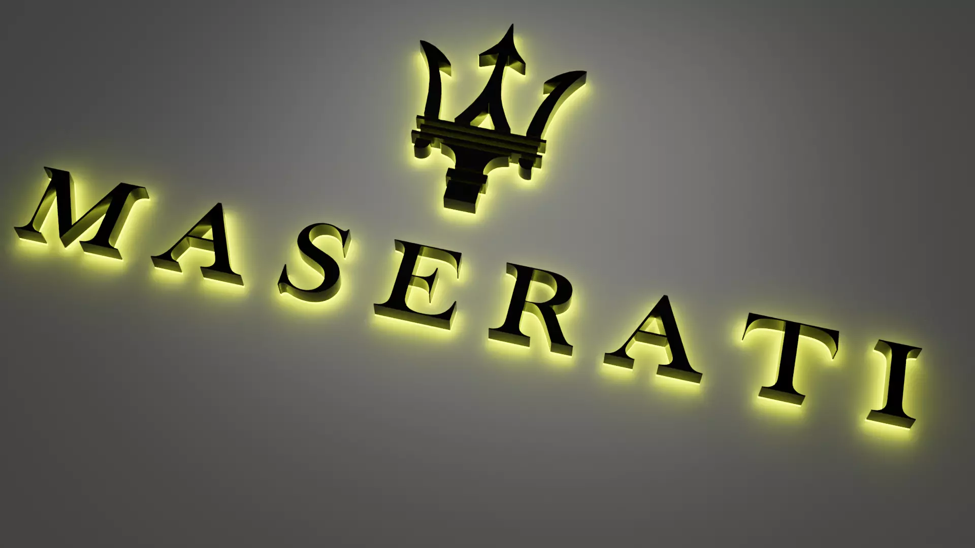 Maserati 3d logo 3D model_0