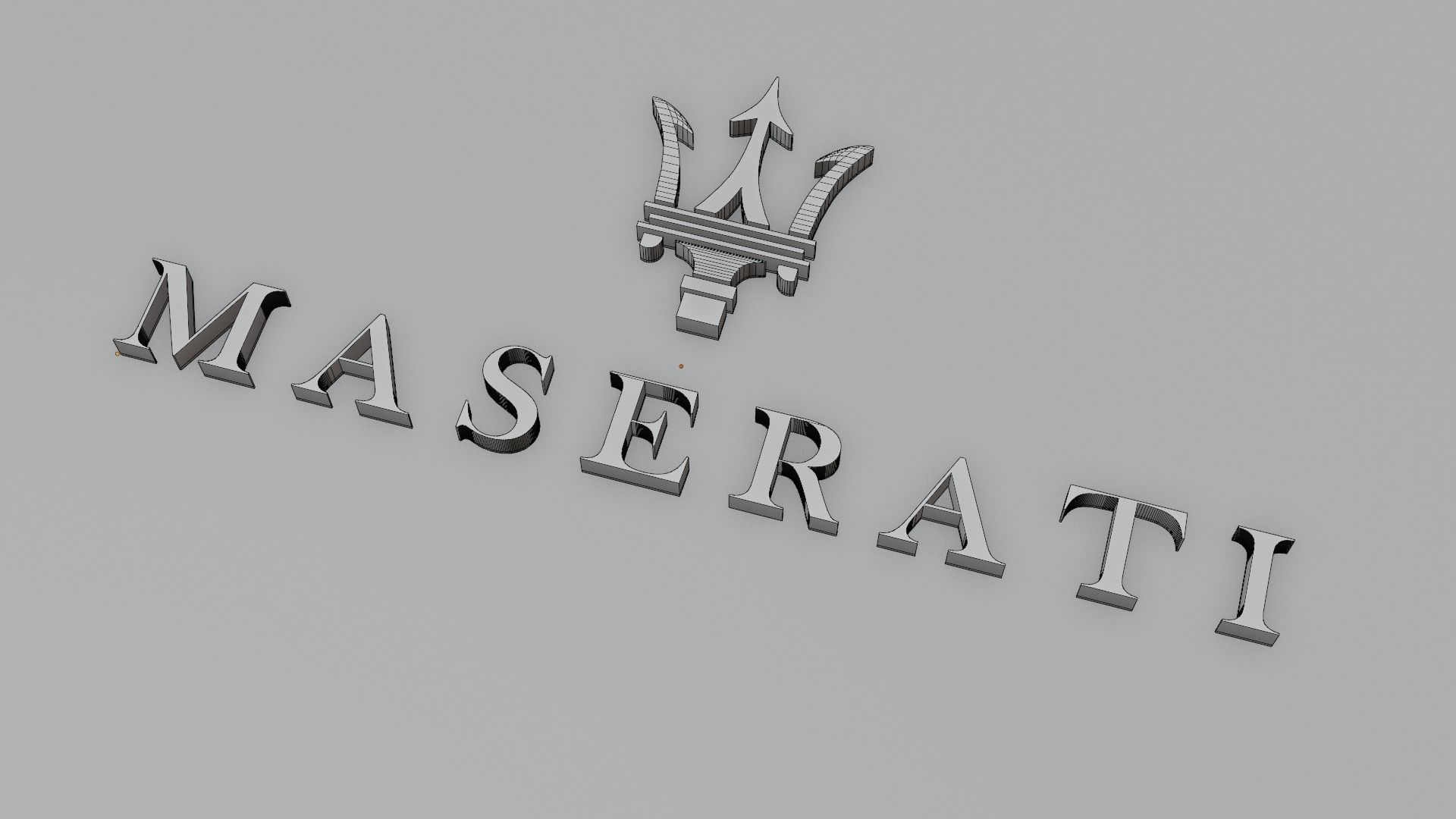 Maserati 3d logo 3D model_6
