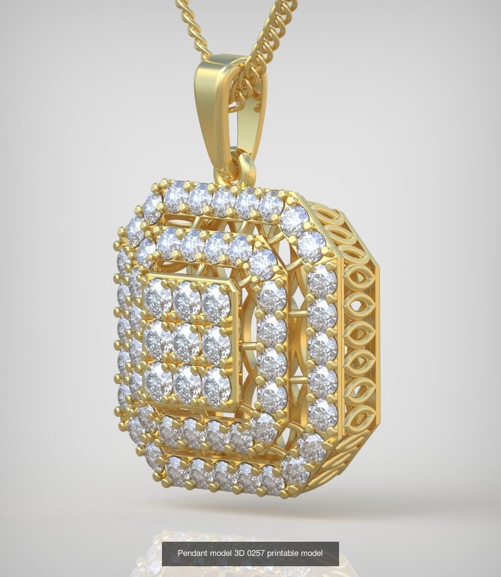 Ring and Pendant Set 3D printable model 0096 3D Model Collection_5