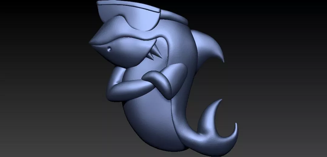 Blue Shark Pendant 3D print model