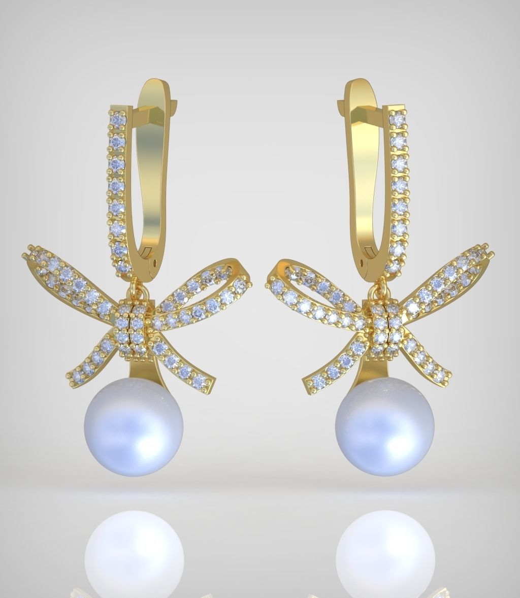 Earring model 0348 3D printable model18 3D print model_3