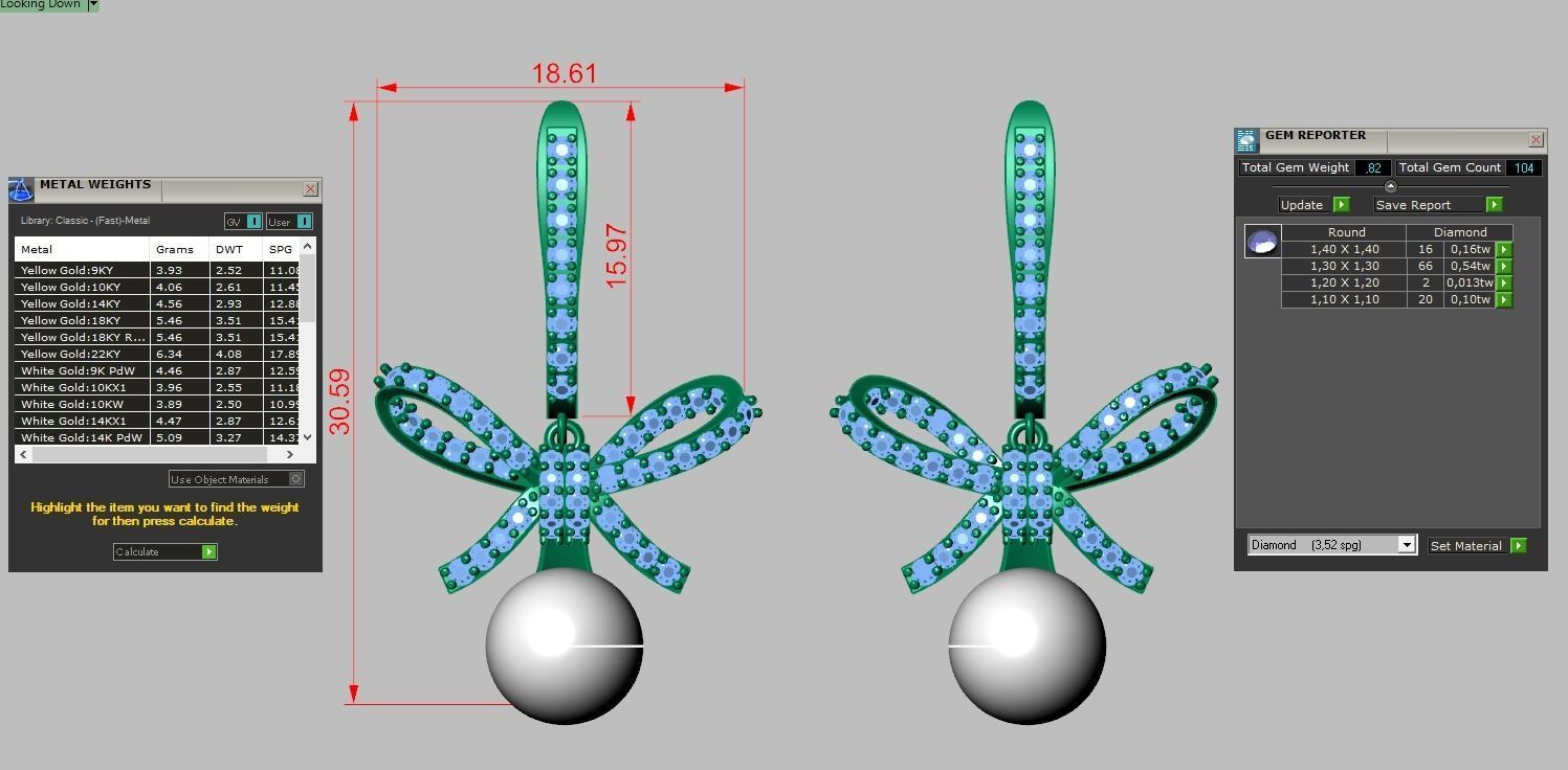 Earring model 0348 3D printable model18 3D print model_8