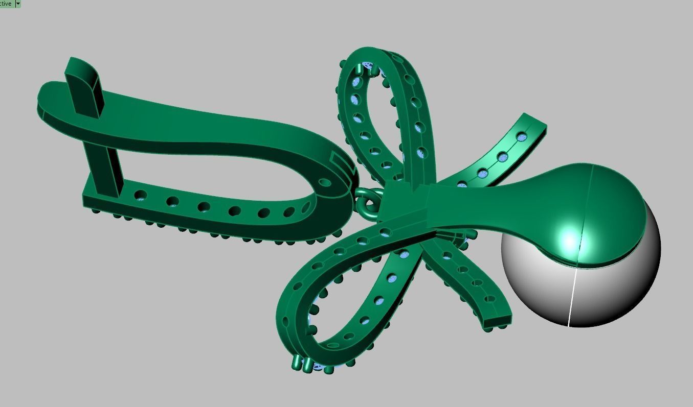 Earring model 0348 3D printable model18 3D print model_11