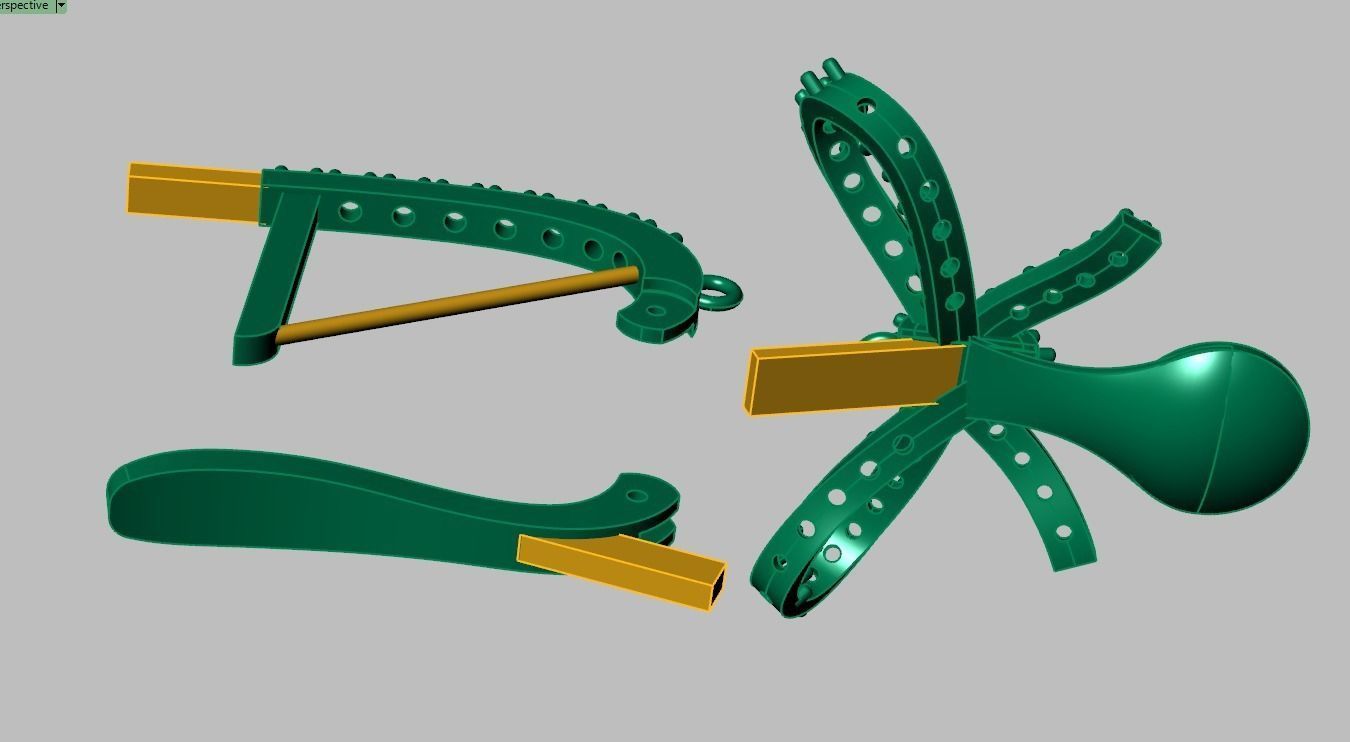 Earring model 0348 3D printable model18 3D print model_14