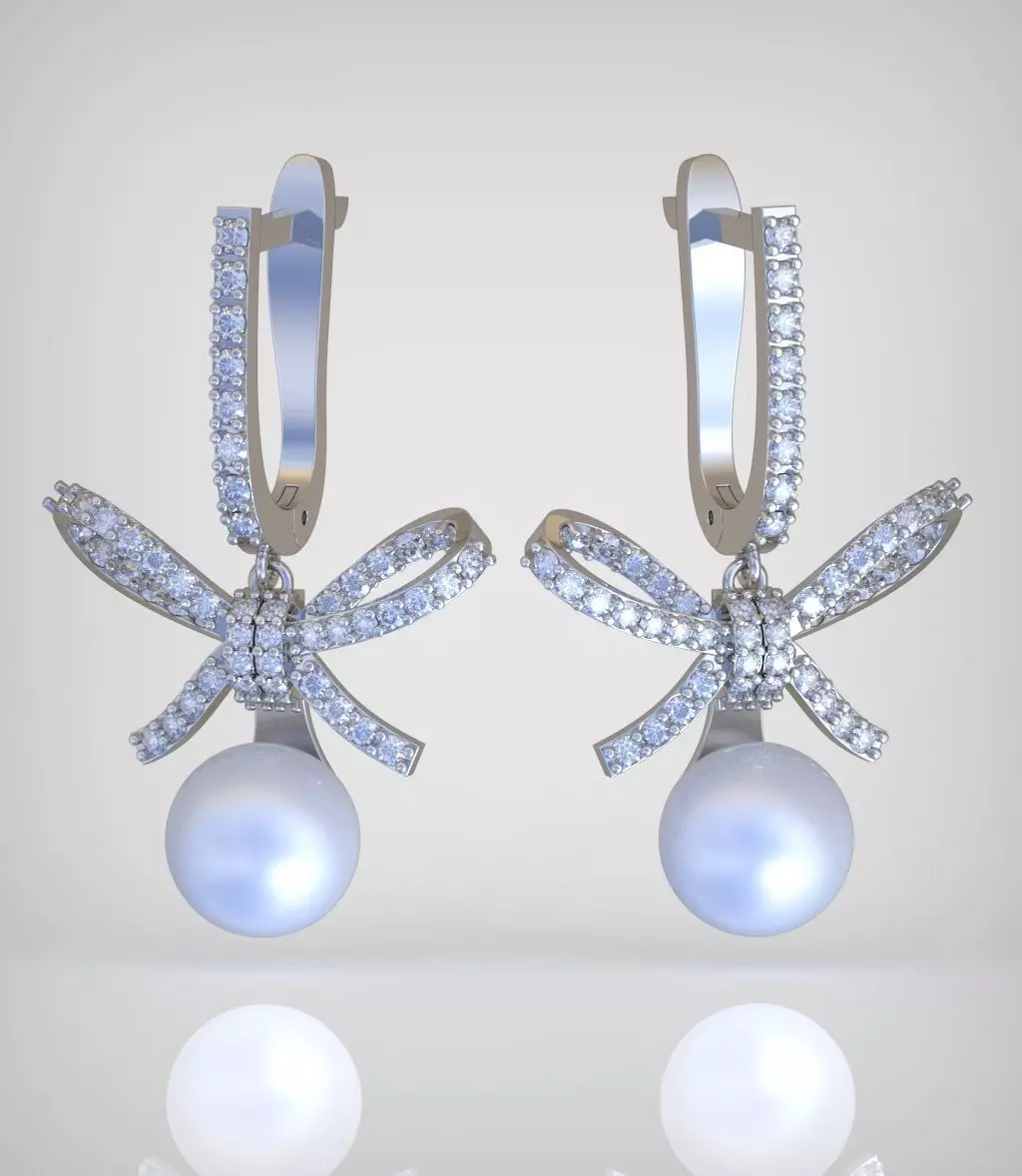 Earring model 0348 3D printable model18 3D print model_0