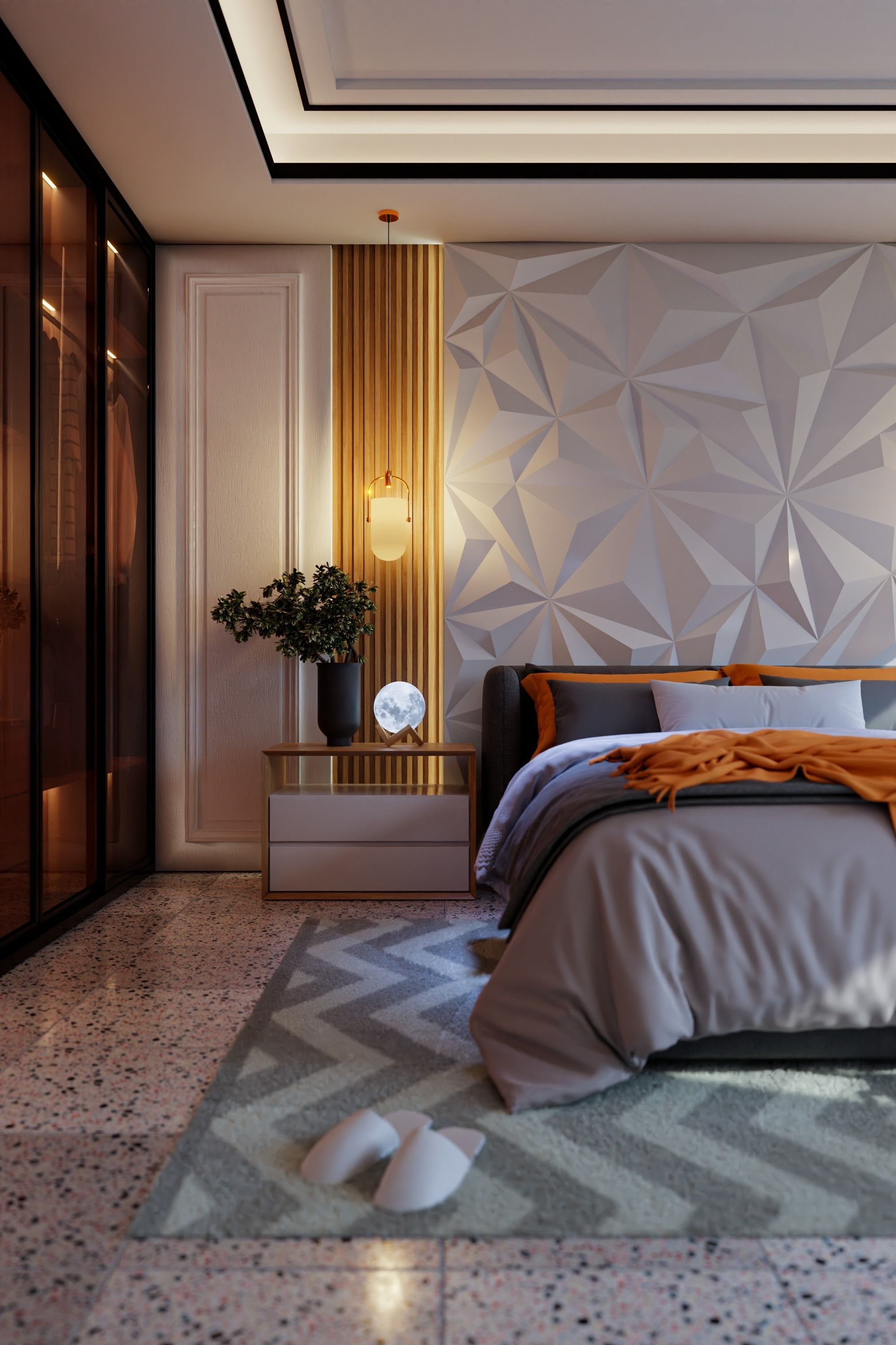 Modern interior scene Bedroom Luxury Design    Blender    Cycles 3D model_3