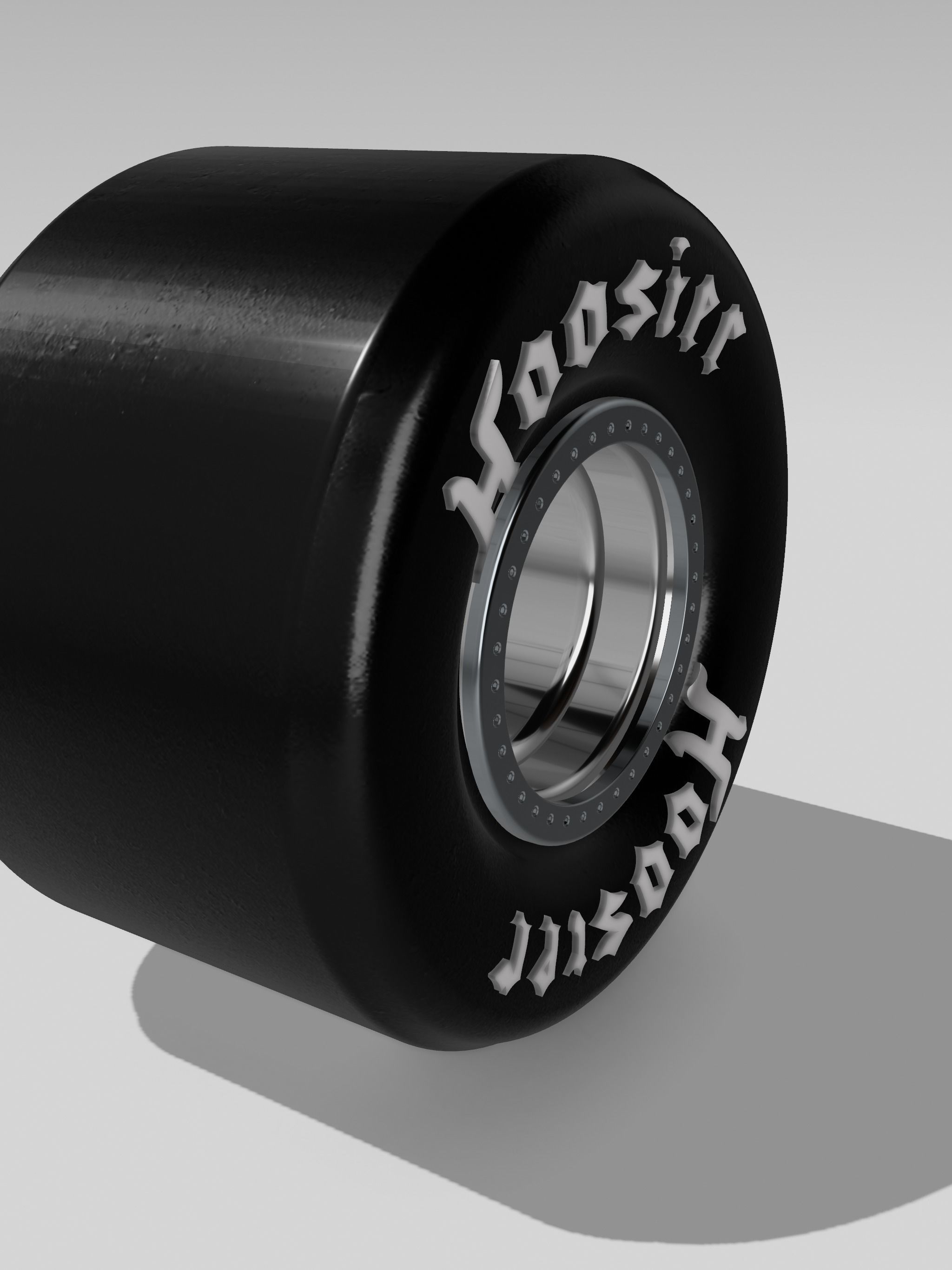 Drag Wheel COMBO Rear American Racing Pro Series Big Tire 3D print model_3