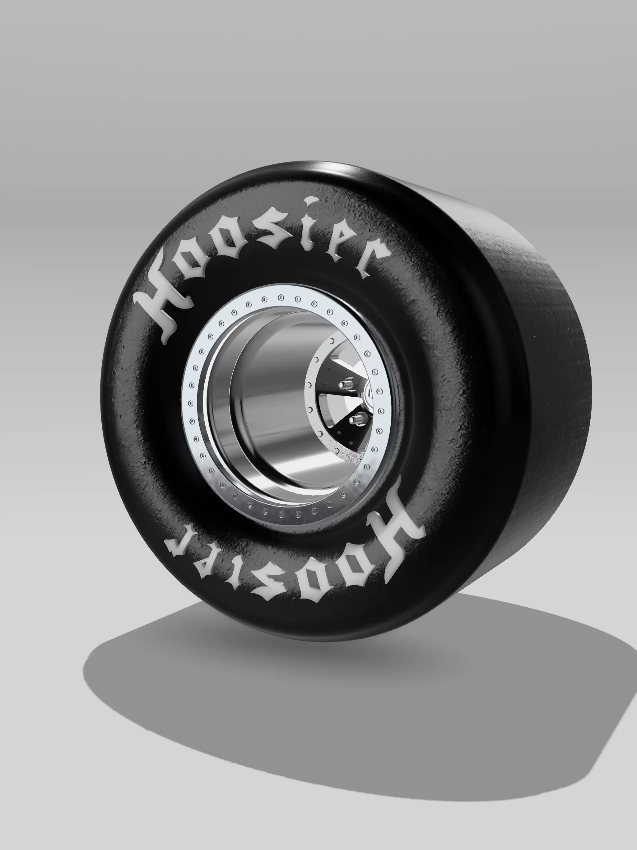 Drag Wheel COMBO Rear American Racing Pro Series Big Tire 3D print model_0