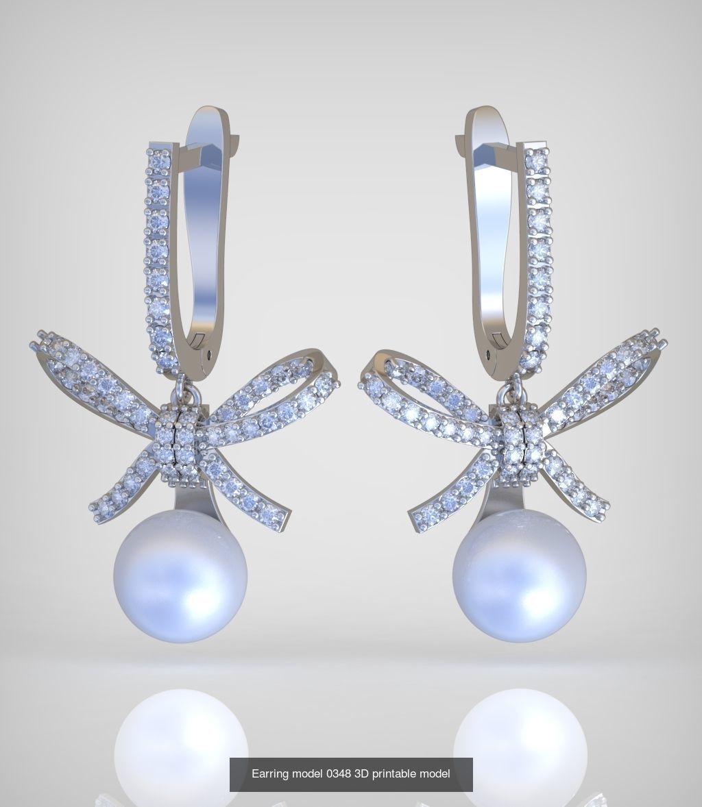 Ring Earring and Pendant Set 3D printable model 0097 3D Model Collection_6
