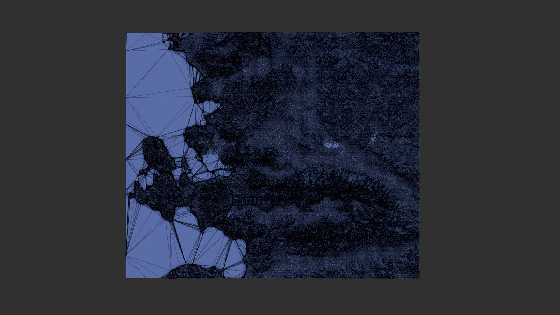 izmir city 3d terrain map 3D print model_15