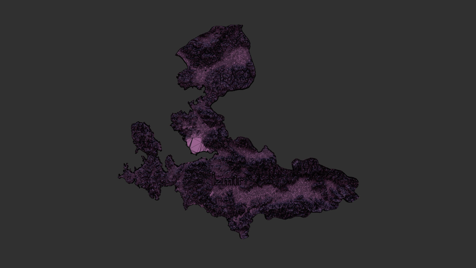 izmir city 3d terrain map 3D print model_16