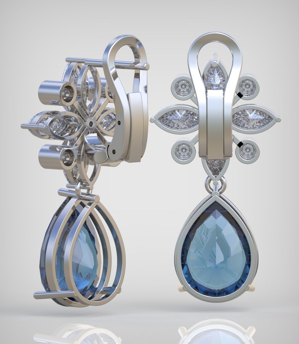 Earring model 0350 3D printable model14 3D print model_10