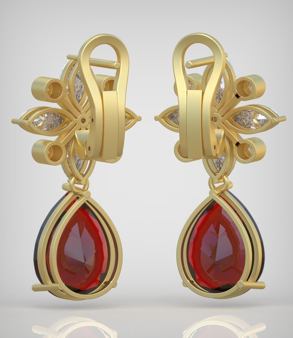 Earring model 0350 3D printable model14 3D print model_12