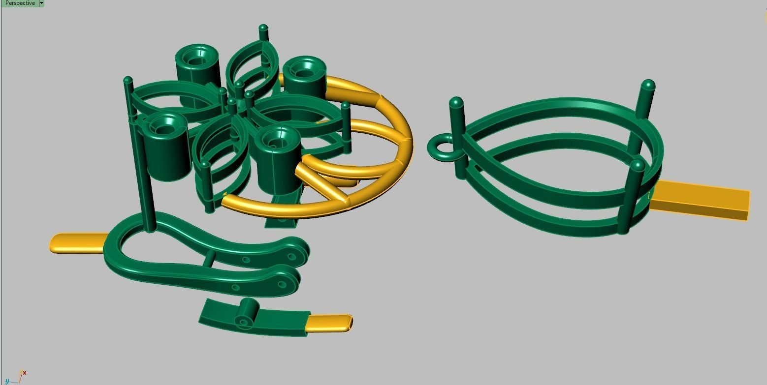 Earring model 0350 3D printable model14 3D print model_16