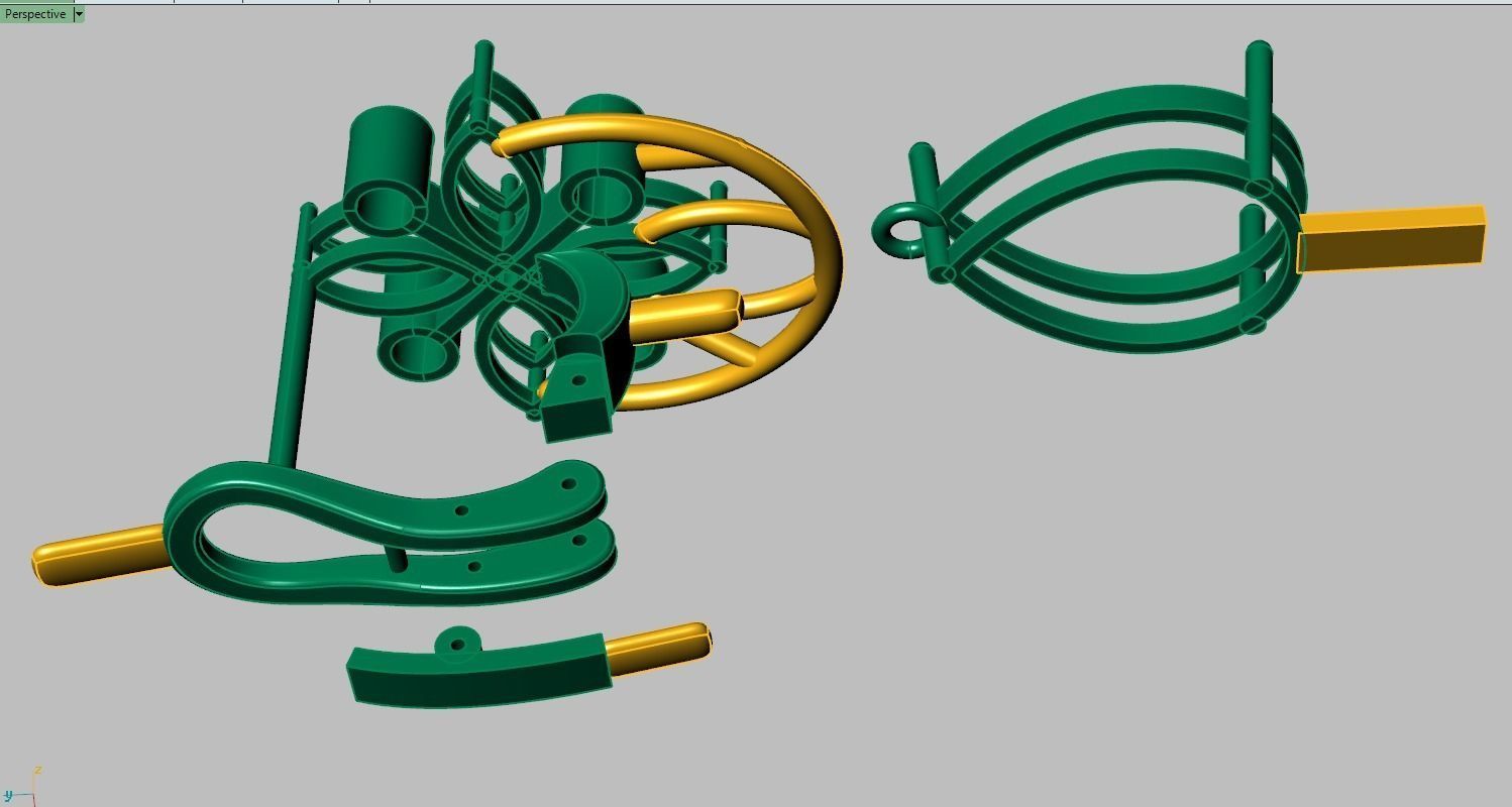 Earring model 0350 3D printable model14 3D print model_18