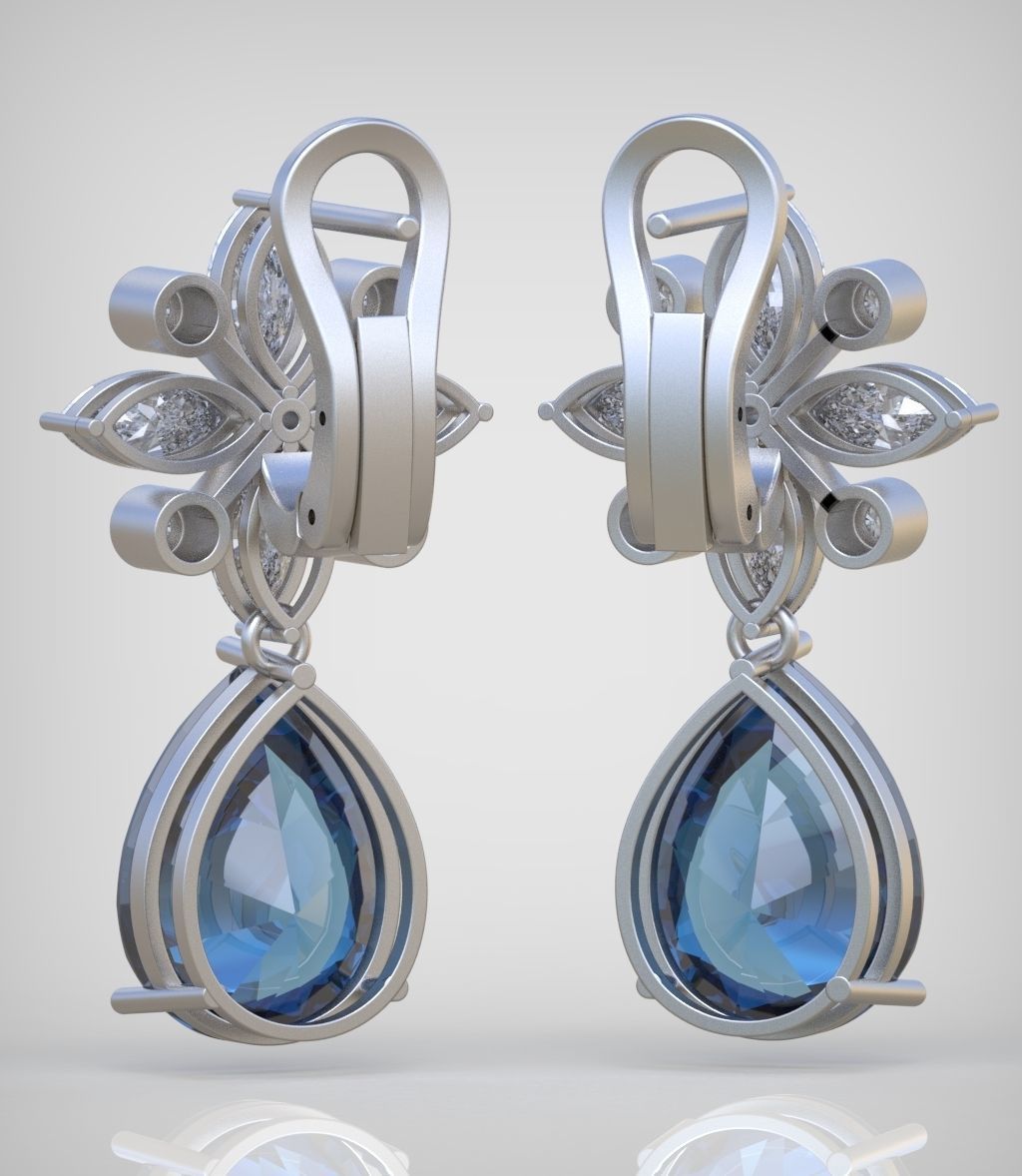 Earring model 0350 3D printable model14 3D print model_11