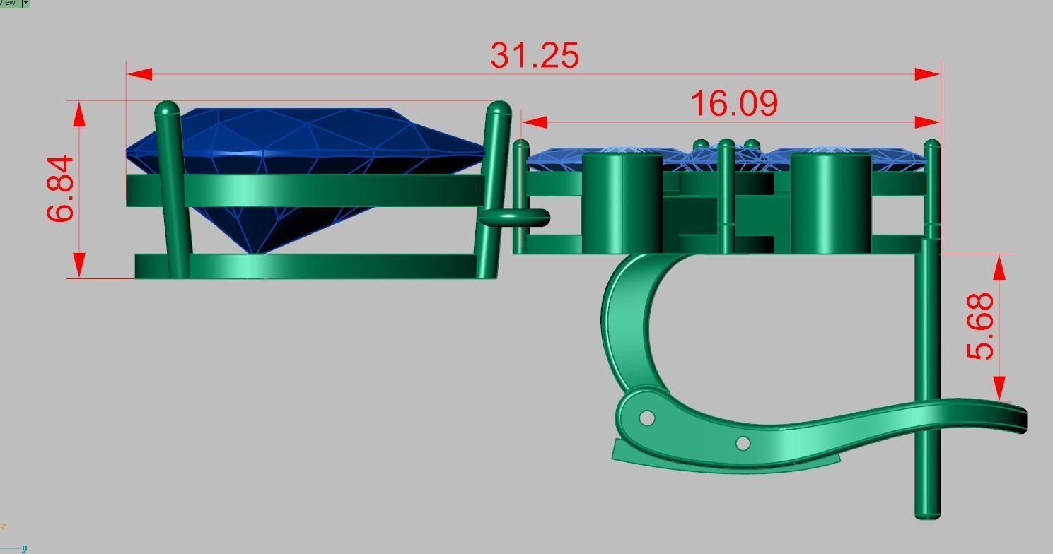 Earring model 0350 3D printable model14 3D print model_13