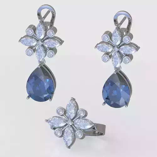 Ring and Pendant Set 3D printable model 0099