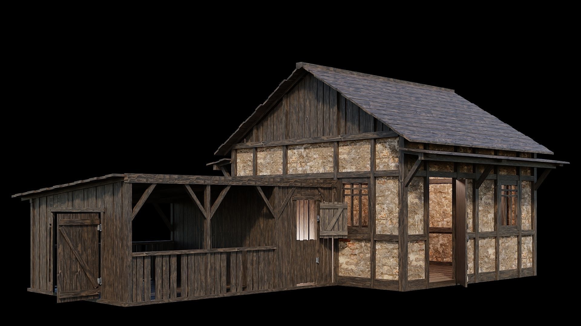 Medieval Village Asset 09 - 4K Textures Game Ready Low-poly 3D model_14