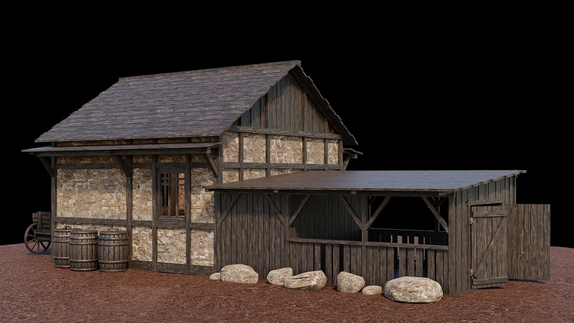Medieval Village Asset 09 - 4K Textures Game Ready Low-poly 3D model_19