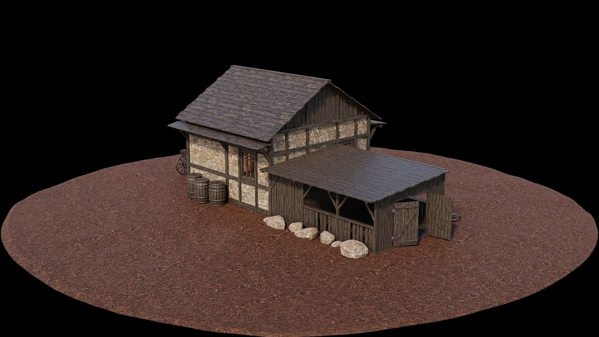 Medieval Village Asset 09 - 4K Textures Game Ready Low-poly 3D model_10