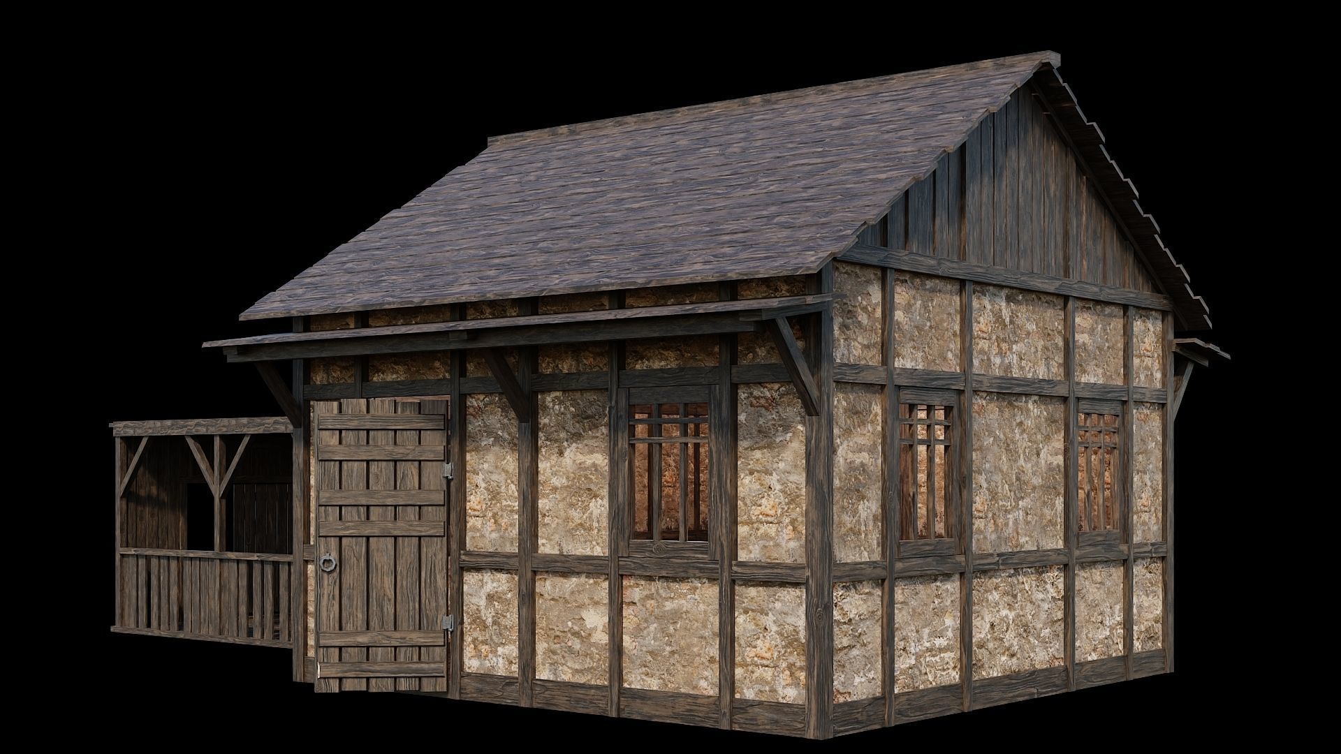 Medieval Village Asset 09 - 4K Textures Game Ready Low-poly 3D model_8