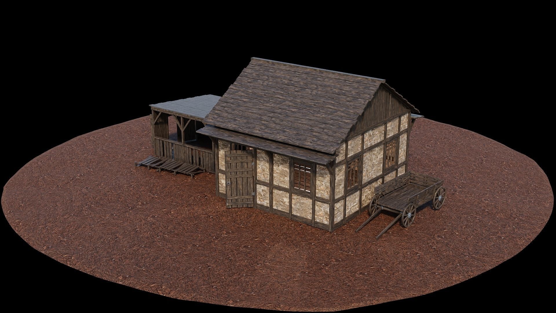 Medieval Village Asset 09 - 4K Textures Game Ready Low-poly 3D model_12