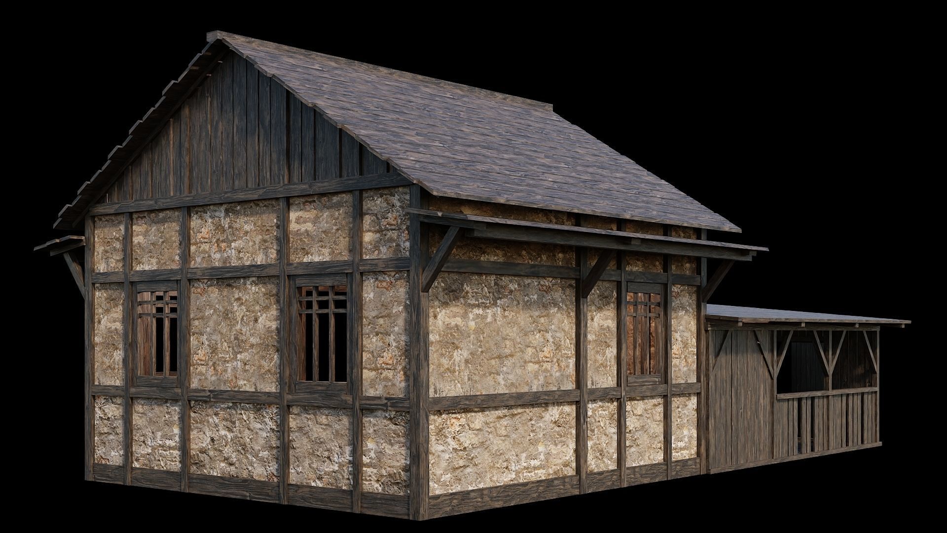 Medieval Village Asset 09 - 4K Textures Game Ready Low-poly 3D model_16