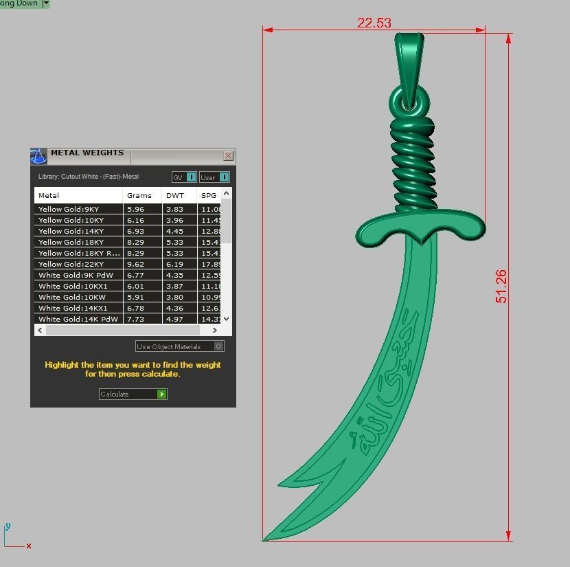 Pendant model 3D 0199 printable model12 3D print model_11